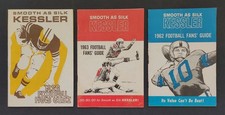 1962 1963 1966 vintage KESSLER FOOTBALL smooth as silk FANS GUIDE sports picture