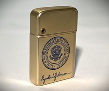 Vintage Lyndon B Johnson Presidential Seal Storm Master Lighter 63-69 picture