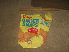 vintage cracker CRISPO GINGER SNAPS cookie box wrapper 1960s picture