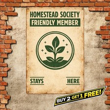 4-H Member Lives Here Creative Funny Retro 8x12 Metal Tin Sign Plaque picture