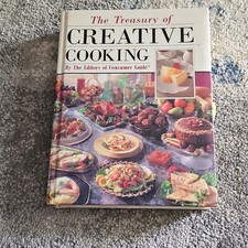 The Treasury of Creative Cooking Hardcover Cookbook Original Paper Material picture
