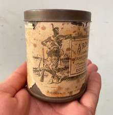 OLD VINTAGE RARE NO. 16 ABDULLA BRAND CIGARETTE IRON ROUND TIN BOX LONDON picture