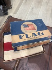 Vintage Annin Defiance 48 Star US Flag 3x5' Cotton Bunting Original Box picture