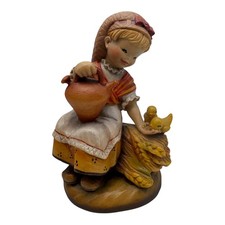 ANRI Juan Ferrandiz Wood Carved Hand Painted Catalonia Girl LE 77/1500 picture