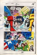 Vintage 1984 Captain America 295 original color guide art page 18:Marvel Comics picture
