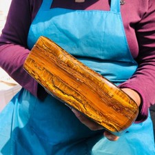 8.49LB Rare Natural Beautiful Yellow Tiger Crystal Mineral Specimen Heals 5342 picture