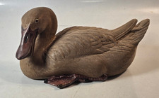 Vintage Hand Painted Ceramic Canvasback Duck Decoy Figurine picture