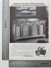 Magnavox Chairside Stereo FM/AM Phonograph Print Ad / Poster Authentic Promo Art picture