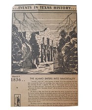 1930s The Alamo Original Newspaper Article picture