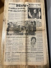 1978 October 17, Minneapolis Tribune Newspaper. Pope John Paul II. picture