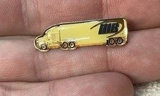 Vintage Semi Truck 18 Wheeler Tractor Trailer Martin Brower Lapel Hat Pin picture