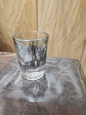 Vintage Clear Shot Glass Advertising Chicago Souvenir  3oz. picture