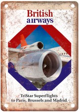 Vintage Tristar Travel Poster Retro Look Sign T2626 picture
