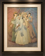 Original watercolour Wash on paper Painting By artist ABDUR REHMAN CHUGHTAI  picture