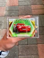 2026 Topps Disney Neon Chrome Pixar Lightning McQueen Refractor /99 picture
