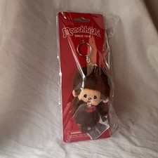 Monchhichi Classic Happy Girl Monkey Plushie Keychain 4