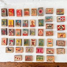 Lot 44 Antique Vintage Swedish Safety Matchboxes Empty Boxes Vulcan Tidaholm picture