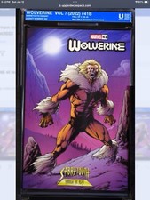 WOLVERINE #41B Sabretooth M Bagley Marvel 50 Years Canada Uncirculated Soft Slab picture