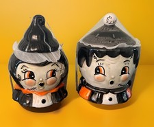 Johanna Parker Halloween Frankie & Frankenstein Bride Figural Bowl Set NEW  picture