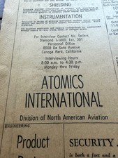 Vintage 1961 LA Times Newspaper Nuclear Space Race Ads Rocketdyne EGG Atomics picture