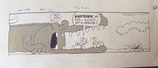 Original Comic Strip Animal Crackers Daily By Rog Bollen Signed Alligator picture