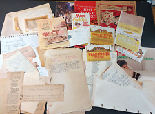Vintage Hand-Written Clipped & Copied Recipes  - Multiple Categories Lot of 100+ picture