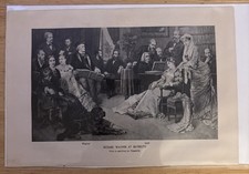 Old book plate Richard Wagner At Bayreuth 1925 9 1/2 x 6 1/2 picture