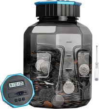 X-Large Piggy Bank for Adults Kids, Digital Coin Counting Bank LCD Counter picture