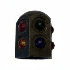 1920s Ford Model T Model A Jeweled Dash Light Rainbow Cap Hot Rat Rod Glass picture