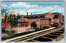 Postcard View of Sugar Factory Oxnard California Ventura County C1950s picture