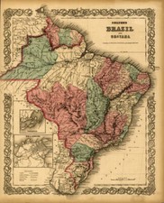 Brazil And Guyana 1871 Old Photo Print picture