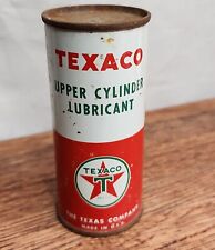 Vintage Texaco Metal Oil Can Upper Cylinder Lubricant Tin 4 Oz Sealed  picture