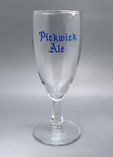 Pickwick Ale Stemmed Glass Goblet / Vtg Tavern Advertising / Man Cave Bar Decor picture