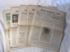 Lot Of 5 Antique 1920s Warren G Harding Ohio High School Newspapers Christmas picture