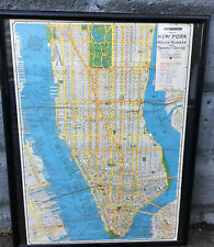 Framed Vintage Hagstrom's Map of New York House Number & Transit Guide Map #2000 picture