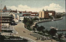 Durban South Africa The Esplanade Birdseye View c1900s-20s Postcard picture