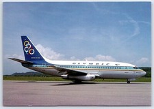 Aviation Postcard Olympic Airways Airlines Boeing 737-284 SX-BCA at Zurich EX2 picture