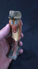 Ancient Egyptian Antiques Khnum Ram-Headed God Rare Painted Statue Figurine picture