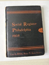 Social Register Philadelphia Pennsylvania 1925 Original Name Address Book picture