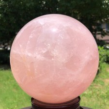 11.19LB Large Natural Pink Rose Quartz Sphere Crystal Ball Reiki Healing picture