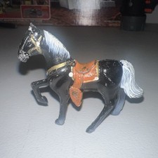 Vintage 1950's Cast Iron Horse Made in Japan - Black and White picture