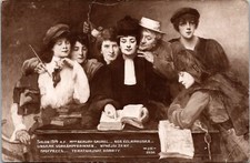 K14/ Russia Foreign RPPC Postcard c1910 Progressive Women Study 48 picture