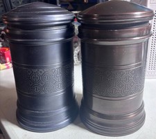 2 Heavy Duty Metal URNS W/Screw On Lid picture