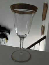 Tiffin-Franciscan Minton Clear Claret Wine Glass Gold Trim BEAUTIFUL picture