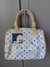 Vintage Y2K Disney Mickey Mouse monogram white multi-coloured bag picture