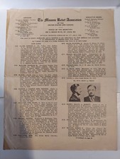 The Masonic Relief Association  Official Warning Circular No. 477 July 1926 Rare picture
