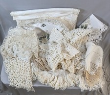 Vintage Doilies Lot of 22 Handmade Crochet Doilies & Table Runners Unique picture