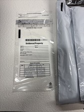 200 PCS Clear Evidence Bags Tamper Evident Seal WriteOn Panel 9x12 Inch picture