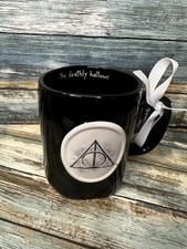 NEW Rae Dunn Harry Potter Black and White Mug “The Deathly Hallows” 2026 picture