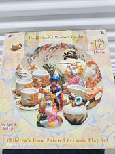 Vintage 1997 Enchanted Mermaid Ceramic Tea Set – Original Box picture